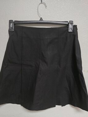 Theory Black A-Line Skirt